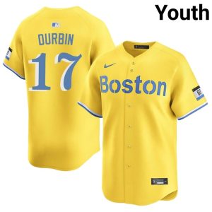 #17 Caleb Durbin BOS Youth Baseball Limited Jerseys - Gold