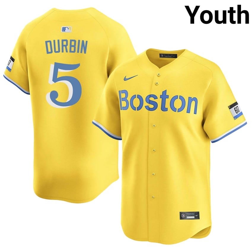 #5 Caleb Durbin Olde Towne Team Youth Baseball Game Jersey - Gold