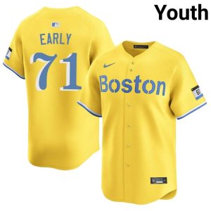 #71 Connelly Early The Crimson Youth Baseball Official Jersey - Gold