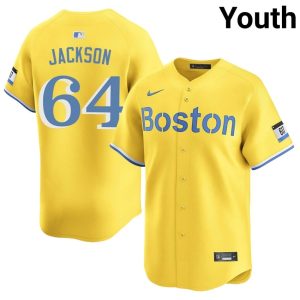 #64 Isaiah Jackson The Crimson Youth Baseball Popular Jerseys - Gold