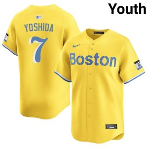 #7 Masataka Yoshida BOS Red Sox Youth Baseball Limited Jersey - Gold