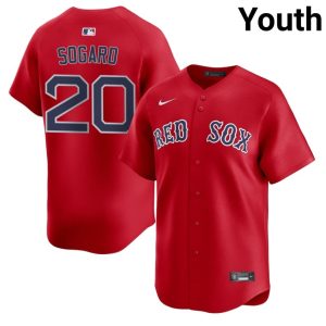 #20 Nick Sogard Carmine Hose Youth Baseball Limited Jerseys - Red