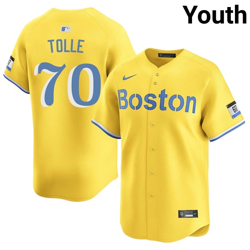 #70 Payton Tolle The Crimson Youth Baseball Stitched Jerseys - Gold