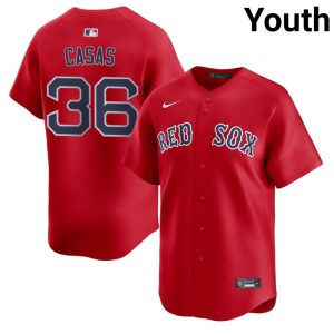 #36 Triston Casas Red Sox Nation Youth Baseball Replica Jersey - Red