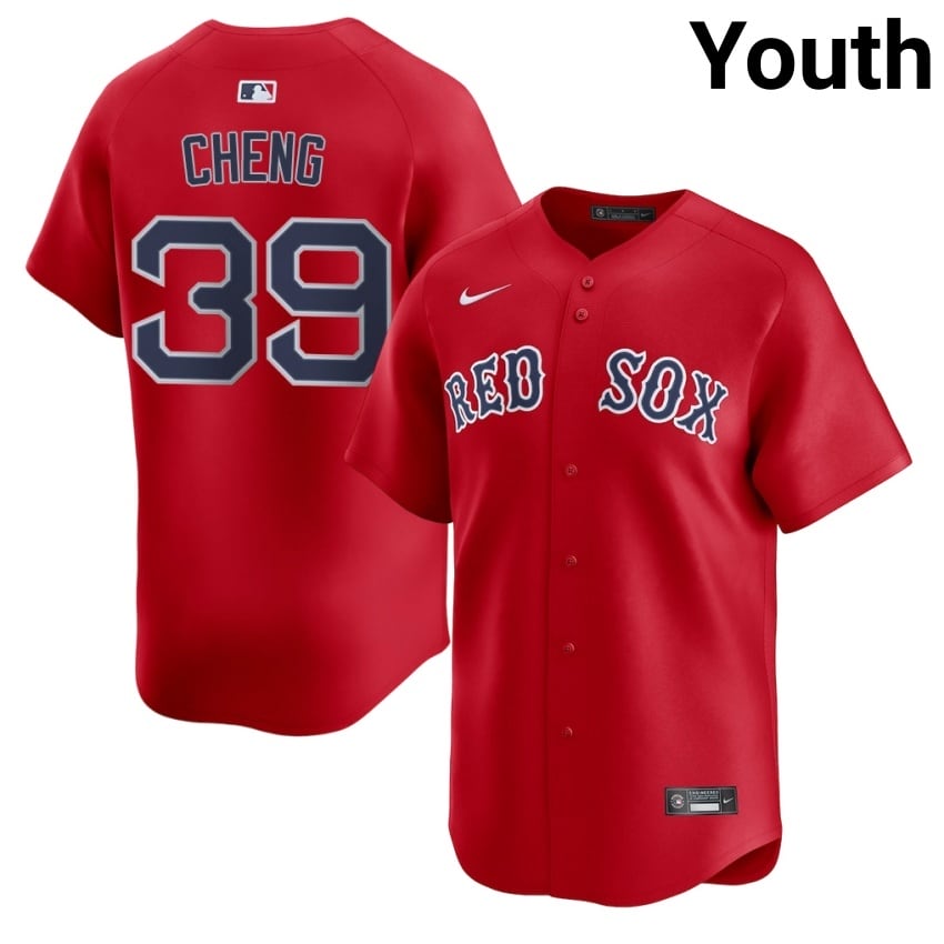 #39 Tsung-Che Cheng The Crimson Youth Baseball New Jersey - Red